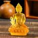 Hxoliqit For HealingTranslucen Tibetan Sitting Statue Buddha Buddha StatueThai Decoration & Hangs Gift for Couple Funny Ornament Desktop Decoration(Yellow) for Desktop