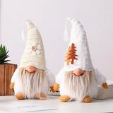 GROFRY Christmas Plush Doll Big Nose Knitted Hat Snowflake/Tree Decor Handmade Adorable Scene Layout Gifts Xmas Tabletop Faceless Gnome Stuffed Ornament Party Favors