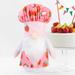 amousa Strawberry Chef Hat Faceless Doll Gnome Home Ornament Decoration Plush Toys Plush Gnome Doll Ornament Faceless Doll