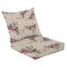 2 Piece Indoor/Outdoor Cushion Set seamless flower pattern background Casual Conversation Cushions & Lounge Relaxation Pillows for Patio Dining Room Office Seating