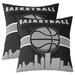 YST Set of 2 Ball Game Throw Pillow Covers For Boys 20x20 Inch Basketball Cushion Covers For Teens Man Modern Balls Player Pillow Covers Sport Decorative Pillow Covers Grey Black