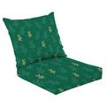 2 Piece Indoor/Outdoor Cushion Set Seamless texture mistletoe Beautiful texture for gift wrapping Holiday Casual Conversation Cushions & Lounge Relaxation Pillows for Patio Dining Room Office Seating