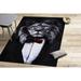 Luxury Rugs Modern Rug Stair Rugs Wedding Rugs Lion With Red Bow Tie Rug Contemporary Rug Animal Rugs Accent Rug Man Cave Rug 5.9 x9.2 - 180x280 cm