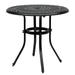 SYTHERS 32 Inches Outdoor Dining Table Round Cast Aluminum Patio Dining Table Weather-Resistant Patio Bistro Table for Backyard Garden Poolside