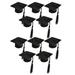 10pcs Graduation Hat Bottle Topper Mini Graduation Caps Mini Hat Bottle Cover with Tassel