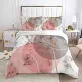 Gold Metallic Marble Comforter Cover Set Twin Full Queen King Size 3 Piece Bed in a Bag Foil Print Glitter White Comforter Cover and Pillowcases Set All Season Soft Microfiber Complete Bedding Sets