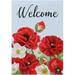 Hyjoy Red Poppies Flowers Welcome Garden Flag 28 x 40 Inch Vertical Double Sided Welcome Yard Garden Flag Seasonal Holiday Outdoor Decorative Flag for Patio Lawn Home Decor Farmhous