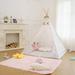 BSHAPPLUS Teepee Play Tent Kids Playhouse Cotton Portable Toys Tent Gift Natural Cotton Canvas Children Tent