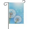 Hyjoy Two Delicate Dandelions Garden Flag Outdoor Yard Garden Flag Double Sided Holiday Decorative Flag for Festival Party House Home Decor Housewarming Gift 12 x 18 Inch