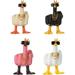 Funny Duck Figurine Home Decor Cute Finger Duck Statue Little Duck Resin Craft Decoration Sculpture Statue for Home Office Desktop Lawn Garden Decor(4PCS)