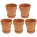 5 Pcs Terracotta Flower Pot Pots Small Indoor Planter Succulent Bowl Outdoor Ceramics