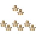 8 Pcs Brass Reducer Hose Connector 1 1/2 Coupling Kitchen Out Door Adapter 3/ 4 Fittings Garden Connectors Quick