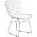Mid Century Modern Chrome Wire Dining Side Chair for Dining Room Kitchen or Outdoor