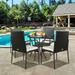 Outdoor Wicker Rattan Dining Set - 4 pieces - 10.0 - Upgrade your outdoor dining with our cozy and durable set!