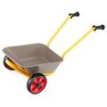 Bomrokson Kids Wheelbarrow Heavy Duty Metal Children Wheel Barrel with Anti-Slip Handles All- Wheels Indoor & Outdoor Gardening Tool for Boys & Girls Mini 2-Wheel Cart for Garden Yard Beach