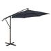 COBANA 10ft Offset Hanging Patio Umbrella Outdoor Cantilever Aluminum Umbrella with 360Â°Rotation Crank and Tilt System Dark Blue