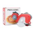 Oneshit Pizza Cutter - Easy PizzaSlicer With Hood And Chainsaw Shaped Handle - Suitable For Household Christmas Party Kitchen Tools Christmas Party Kitchen Utensils & Gadgets in Clearance Red
