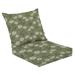 2 Piece Indoor/Outdoor Cushion Set Seamless repeating pattern daisy flowers Casual Conversation Cushions & Lounge Relaxation Pillows for Patio Dining Room Office Seating