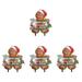 Set of 4 Gingerbread Man Christmas Lawn Decorations Garden Sign Emblems outside