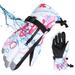 Ski Gloves Nonslip Windproof Waterproof Snow Gloves Adjustable Touchscreen Gloves for Adults Men Women