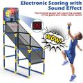 Kids Basketball Hoop Arcade Game W/Electronic Scoreboard Cheer Sound Basketball Hoop Indoor Outdoor W/4 Balls Basketball Game Toys Gifts for Kids 3-6 5-7 8-12 Toddlers Boys Girls