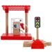 Train Track Accessories Sand Table Decoration Gas Station Assemble Toy DIY Models Kids Lifting Wood Child