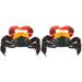 Decoration Kids Toy Learning Hairy Crab Model Plastic Playes Toys for Infants Child 2 Pack