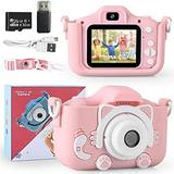 Kids Camera Toys For 6 7 8 9 10 11 12 Year Old Boys/Girls Kids Digital Camera For Toddler With Video Christmas Birthday Festival Gifts For Kids Selfie Camera For Kids 32GB SD Card