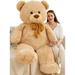 Tezituor 5 feet Giant Teddy Bear Stuffed Animal Teddy Bear with Bow Plush Toy