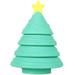 Dsseng Christmas Tree Stacking Ring Teether Toy Silicone Christmas Tree Toy Soft Building Rings Stacker and Teethers Early Educational Christmas Tree Stacking Tower for Boys Girls