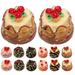20 Pcs Faux Cake Model Fake Small Models Decor Home Accents Lifelike Cupcake Toy Resin