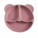 1pc Food Grade Silicone Children s Dinner Plate Bowl Suction Cup Format Cute Cartoon Bear Baby Food Supplement Tableware