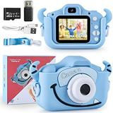 Kids Camera Toys For 6 7 8 9 10 11 12 Year Old Boys/Girls Kids Digital Camera For Toddler With Video Christmas Birthday Festival Gifts For Kids Selfie Camera For Kids 32GB SD Card