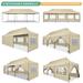 COBIZI Heavy Duty 10x30 Party Tent Commercial pop up Canopy for Parties Waterproof Gazebos 8 Sidewalls Waterproof UPF50+ Stable Thickened Frame Khaki