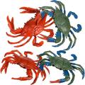 4Pcs Children Artificial Crab Toys Ocean Animals Model Sea Life Figures Educational Learning Toys