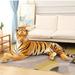 Yellow Bengal Tiger Stuffed Animal Pillow Plush Plushie Plushy Lion Cat Leopard Bengal 60cm Zoo Realistic Life Like Big Kitty Doll Safari Cub Cute Jaguar Jungle King