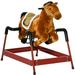 Kids Spring Rocking Horse Ride on Horse for Girls and Boys with Animal Sounds Plush Horse Ride-on with Soft Feel Interactive Toy for Kids