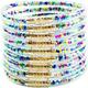 9pcs/set Sparkling Glitter Jelly Bracelets for Women and Girls - Resin Prayer Bangle Set with Glamorous Design