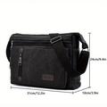 1pc Men s Crossbody Messenger Bag Canvas Bag With Upgrade Thickened Canvas Material Messenger Bag Singel Shoulder Large Capacity Bag Large Capacity Multi-Pocket