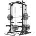 Mikolo Smith Machine Home Gym Multi-Functional Squat Rack with Cable Crossover System Workout station with Weight Bar Dip Bars Bend Peg and Other Functional Attachments