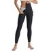 VBARHMQRT Black Workout Leggings Women s New Sweat Pants Women s Thin Legs Fitness Sweat Pocket High Waist Trousers Bootcut Yoga Pants Compression Leggings for Women with Pockets