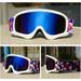 JSJM New Kids Ski Goggles Double Layers Anti-Fog UV400 Ski Glasses Snow Snowboard Goggles Children Winter Ski Eyewear Age 3-12 WHITE