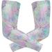 Hyjoy Mermaid Scale Seamless Rainbow Galaxy Fish Cooling Arm Sleeves (1 Pair) UV Sun Protection Compression Arm Cover/Shield for Men & Women Medium