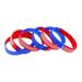 20pcs Sports Silicone Bracelet Personality Simple Star Pattern Wrist Band Hand Rings Decoration Fashion Band Set (Red+Blue)