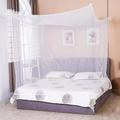 Four Corner Post Student Canopy Bed Mosquito Net Netting Queen King Twin Size White 90cm