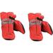 2 Pairs Dog Boots Anti Slip Paws Protectors Soft Dogs Shoes with Straps Pet Supplies Accessories for Indoor Outdoor Walking Running House Slippers Boots for Women Memory Foam (Red 7)