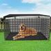 Floleo Easy-Going Dog Crate Cover Dog Kennel Cover For Medium And Large Dog Cage Covers for Dog Crates Fit Heavy Duty Oxford Fabric Pet Kennel Cover Anti-UV Dog Cage Cover With Mesh Window