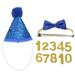 Pet Costume Puppy Hats Bow Tie Set Has Dog Party Bows for Dogs Christmas Birthday Cotton Polyester Cloth