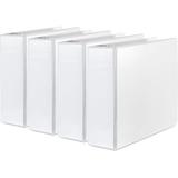 3 Ring Binder Heavy Duty Professional D Ring Binders 4 Inch Binder Extra Large Wide Clear View Binder 8.5 X 11 Inch Letter Sized - Presentation Folder For Pages Documents (4 Pack White)