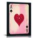 ARISTURING Canvas Wall Decor Blush Pink Framed Wall Art Trendy Prints Lucky You Poster Queen Of Hearts Art Playing Card Wall Art Truly Quality Canvas Wall Art Pictures